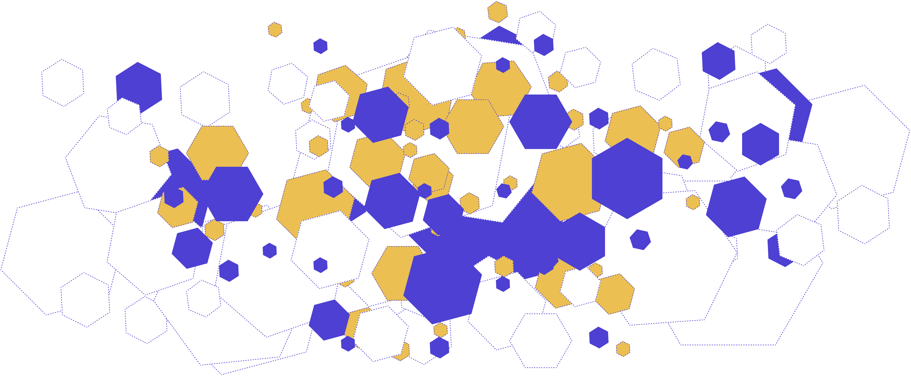 hexagons on background representing multi-dimmensional product segmentation